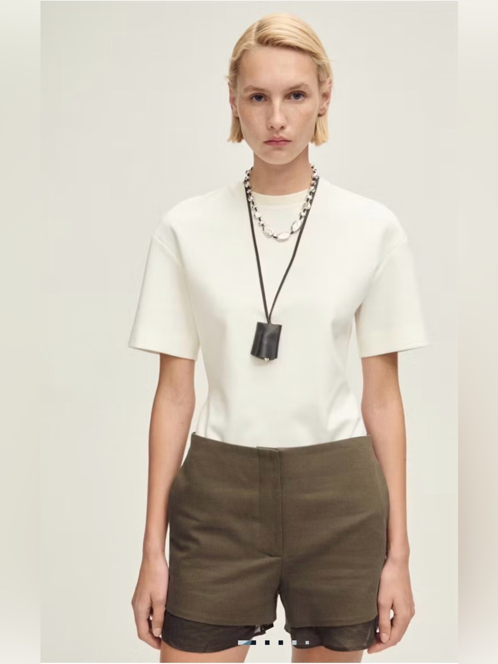 Mango Combined Linen-Blend Shorts